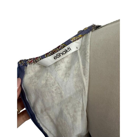 ESHAKTI Multicolor Leaf Print A Line Dress Size 2 - Picture 8 of 8